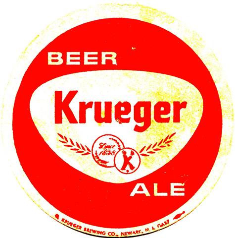newark nj-usa krueger rund 1a (180-beer krueger ale-rot)